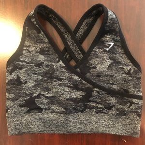 Camo seamless sports bra
